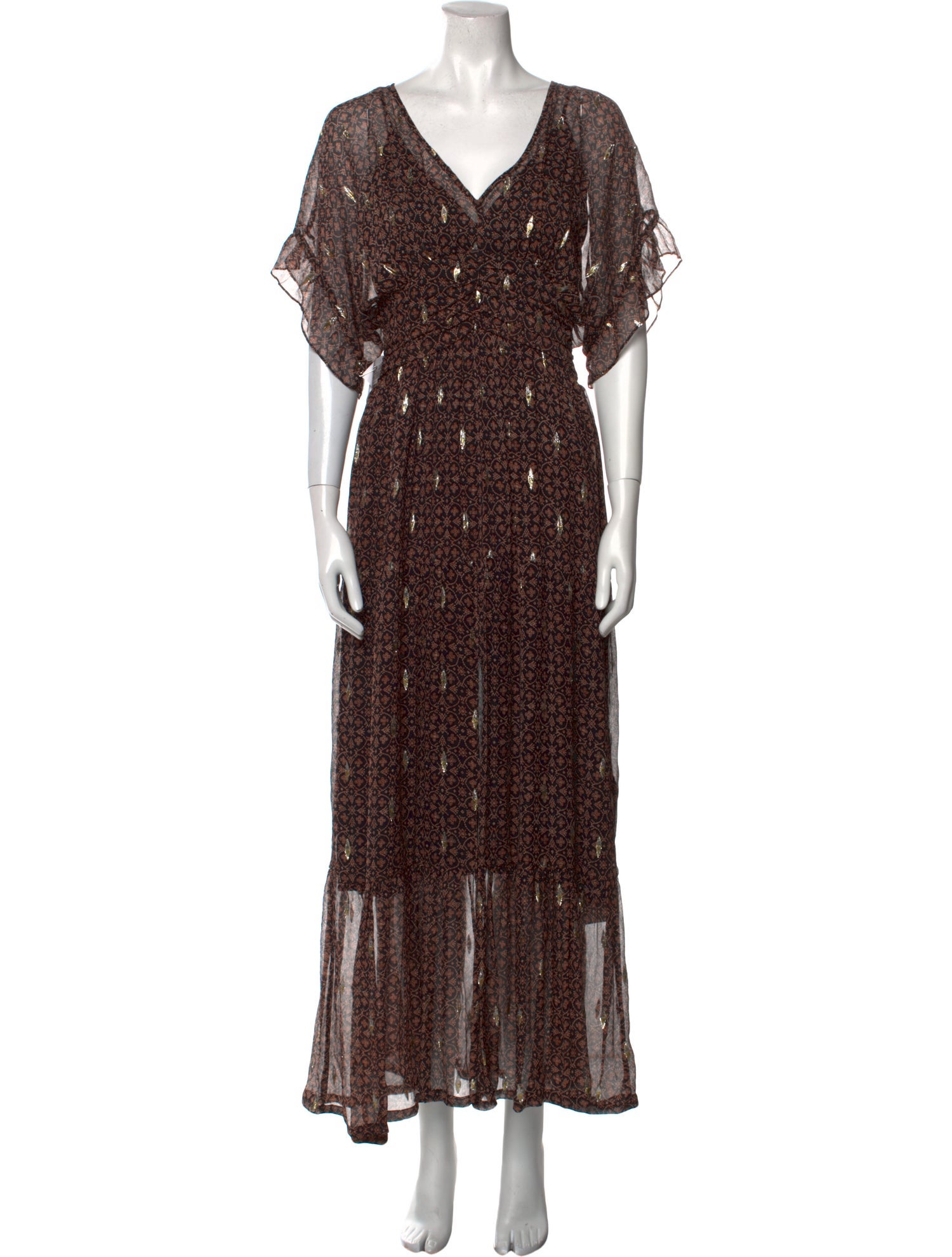 BA&SH Silk Long Dress